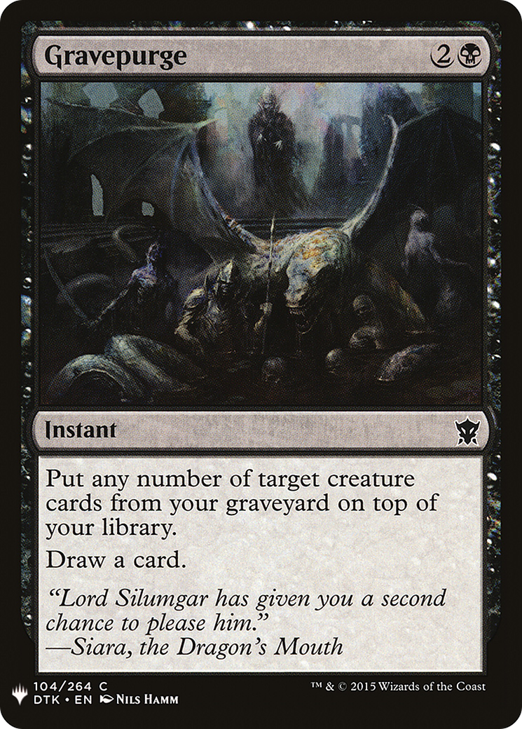 Gravepurge (LIST-104) [Mystery Booster] The List MTG Single Wizards of the Coast