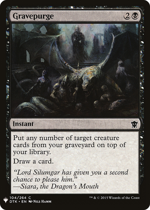 Gravepurge (LIST-104) [Mystery Booster] The List MTG Single Wizards of the Coast