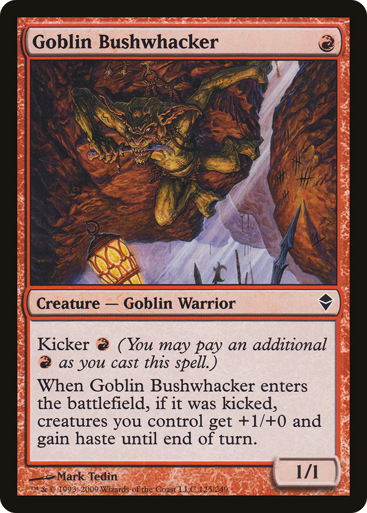 Goblin Bushwhacker [Zendikar] MTG Single Magic: The Gathering