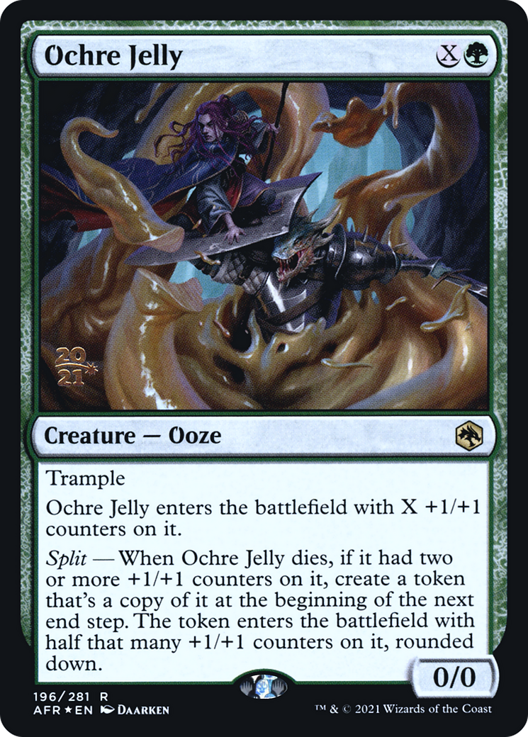 Ochre Jelly (PRE-196) [Adventures in the Forgotten Realms Promos] Foil MTG Single Wizards of the Coast