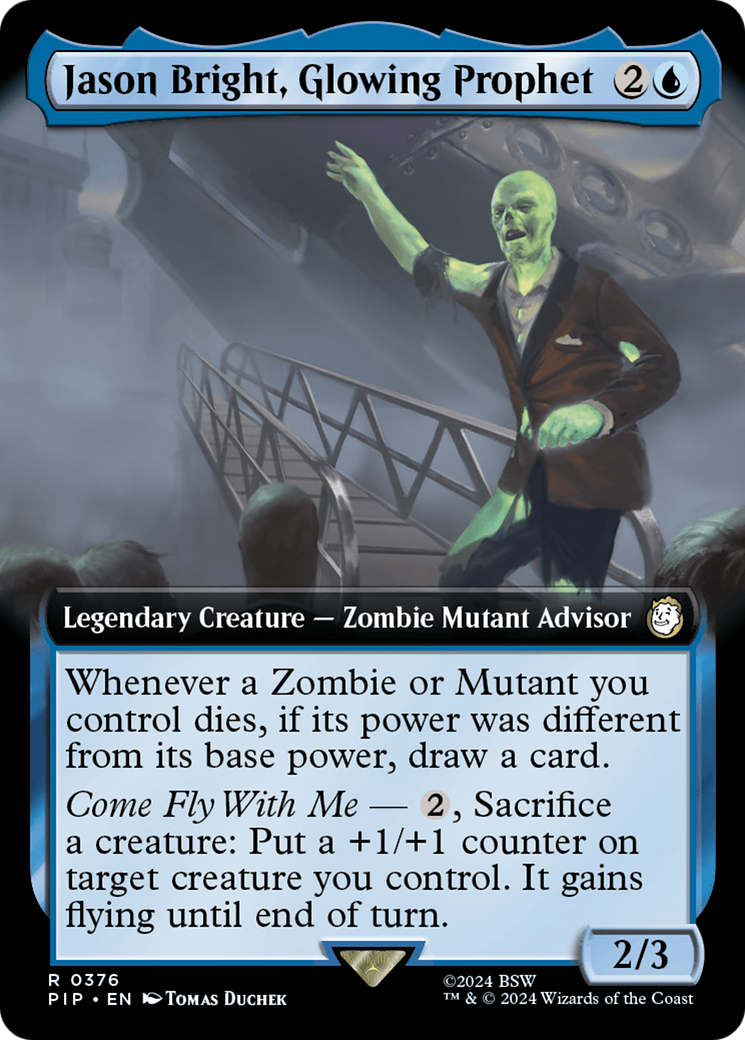 Jason Bright, Glowing Prophet (PIP-376) [Fallout] (Extended Art) Foil MTG Single Wizards of the Coast