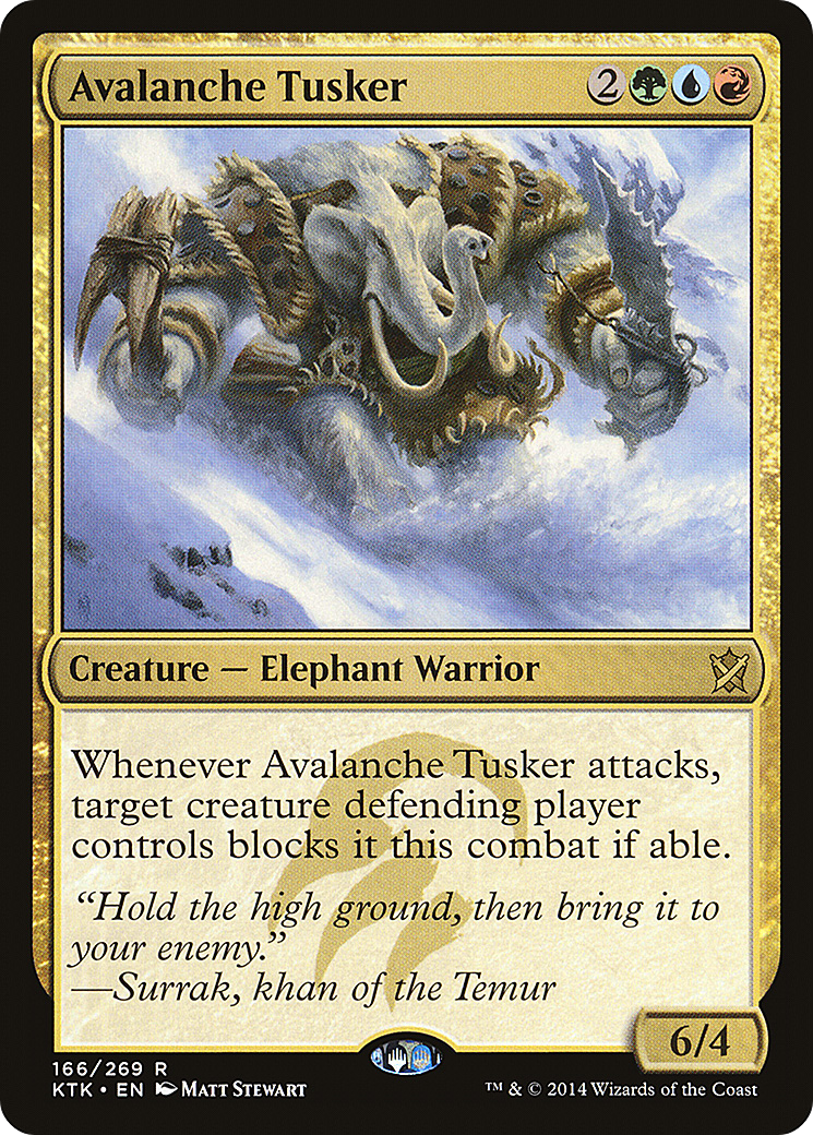Avalanche Tusker (KTK-166) [Khans of Tarkir] Foil MTG Single Wizards of the Coast