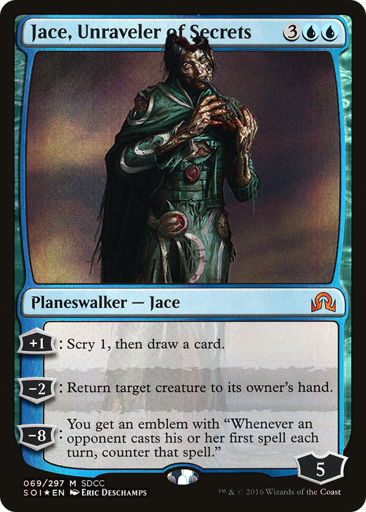 Jace, Unraveler of Secrets (SDCC 2016 Exclusive) (MEDIA-069) [Misc] San Diego Comic-Con 2016 Foil MTG Single Wizards of the Coast