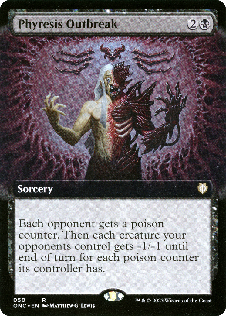 Phyresis Outbreak (ONC-050) [Phyrexia: All Will Be One Commander] (Extended Art) MTG Single Wizards of the Coast