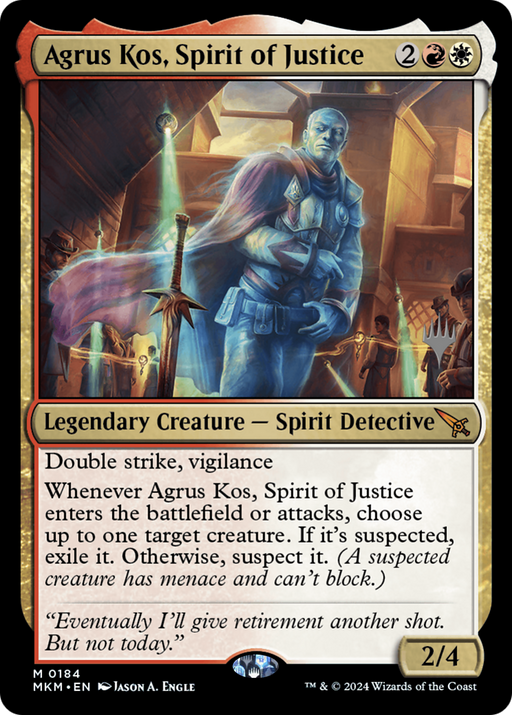 Agrus Kos, Spirit of Justice (PPMKM-184) [Murders at Karlov Manor Promos] Foil MTG Single Wizards of the Coast