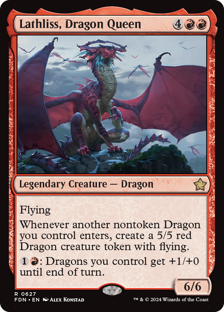 Lathliss, Dragon Queen (FDN-627) [Foundations] MTG Single Wizards of the Coast