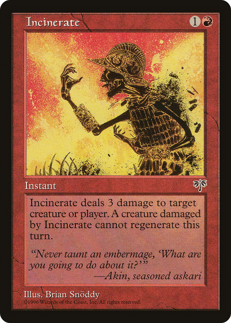 Incinerate (MIR-) [Mirage] MTG Single Wizards of the Coast
