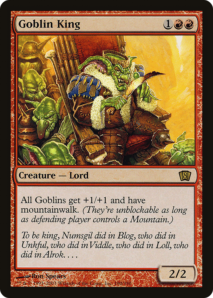 Goblin King (8ED-190) [8th Edition] Foil MTG Single Wizards of the Coast