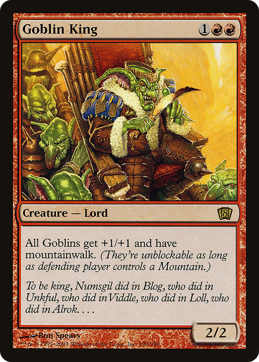 Goblin King (8ED-190) [8th Edition] Foil MTG Single Wizards of the Coast