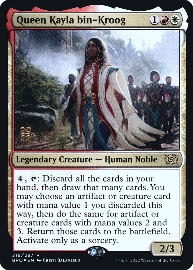Queen Kayla bin-Kroog (PRE-218S) [The Brothers' War Promos] Foil MTG Single Wizards of the Coast