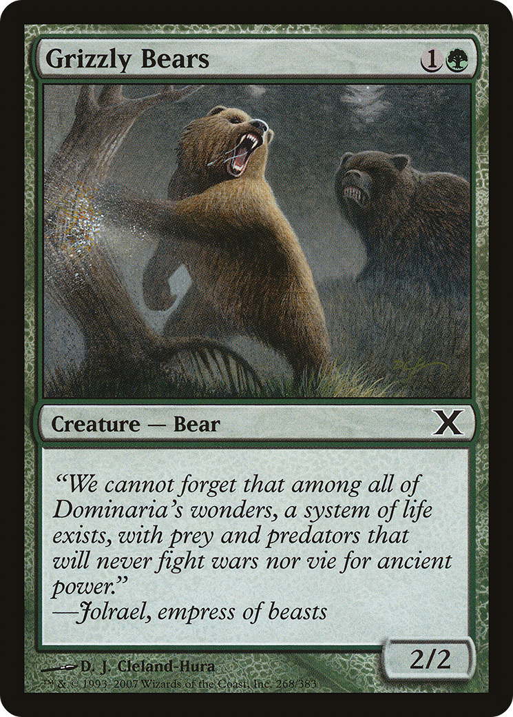 Grizzly Bears (10E-268) [Tenth Edition] Foil MTG Single Wizards of the Coast