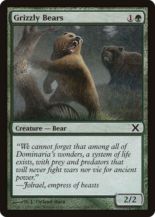 Grizzly Bears (10E-268) [Tenth Edition] Foil MTG Single Wizards of the Coast
