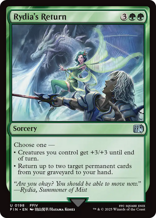 Rydia's Return (FIN-198) [FINAL FANTASY] Foil MTG Single Wizards of the Coast