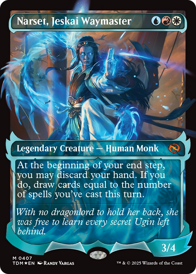 Narset, Jeskai Waymaster (Showcase) (TDM-407) [Tarkir: Dragonstorm] Foil MTG Single Wizards of the Coast