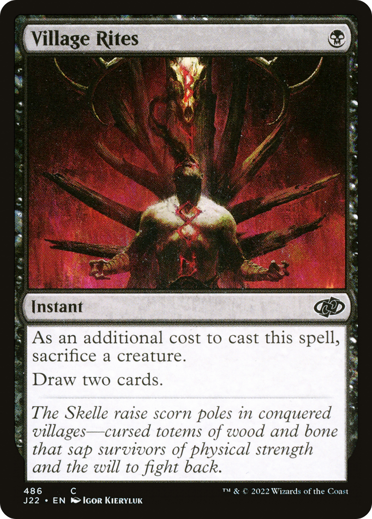 Village Rites (J22-486) [Jumpstart 2022] MTG Single Wizards of the Coast