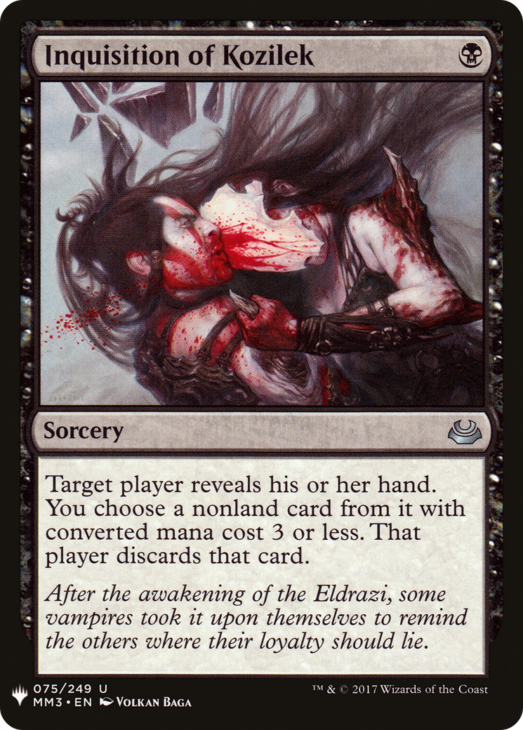 Inquisition of Kozilek (LIST-MM3-75) [Mystery Booster] The List MTG Single Wizards of the Coast