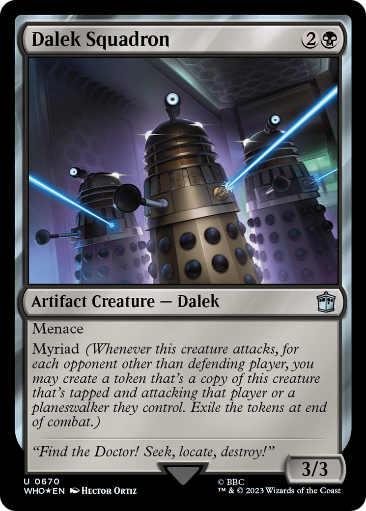 Dalek Squadron (Surge Foil) (WHO-670) [Doctor Who] Foil MTG Single Wizards of the Coast