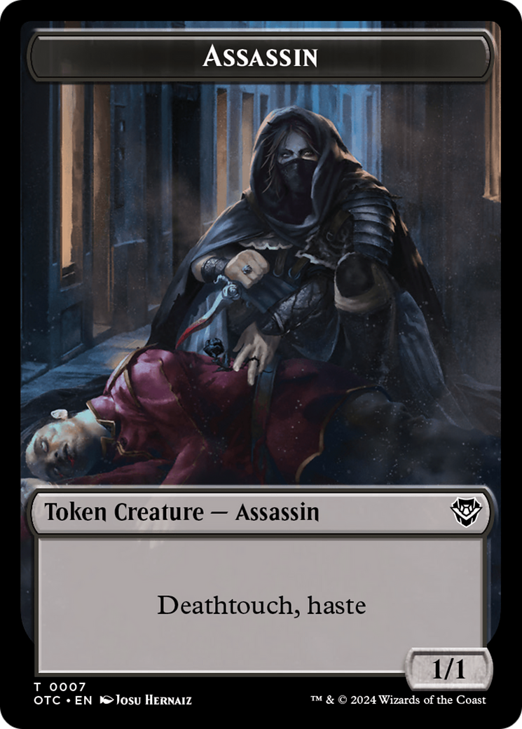 Assassin // Food Double-Sided Token [Tokens] Outlaws of Thunder Junction Commander Tokens MTG Single Magic: The Gathering