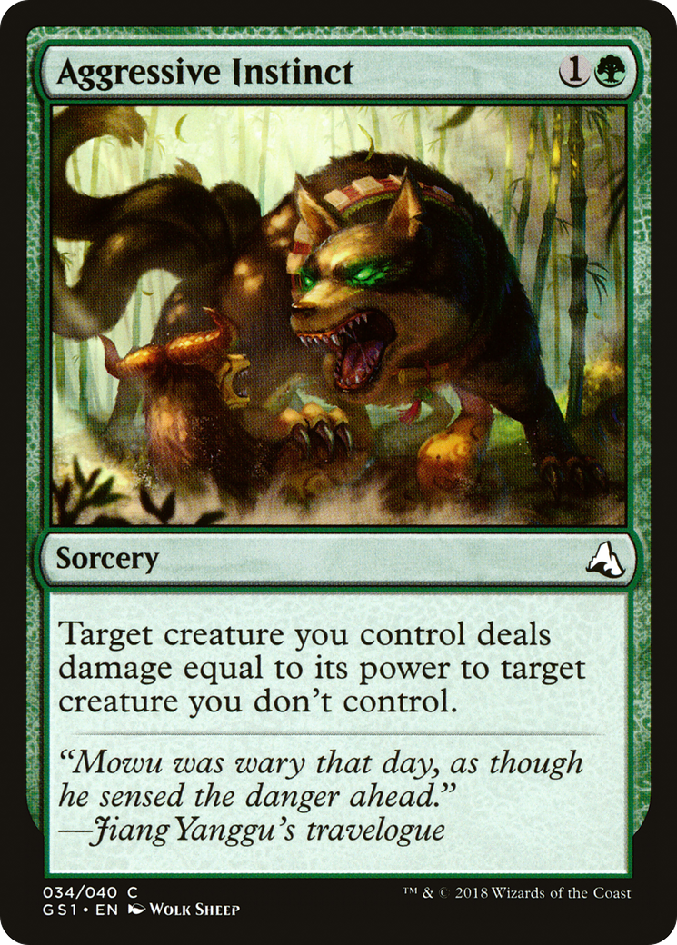 Aggressive Instinct (GS1-034) [Misc] Global Series Jiang Yanggu & Mu Yanling MTG Single Wizards of the Coast