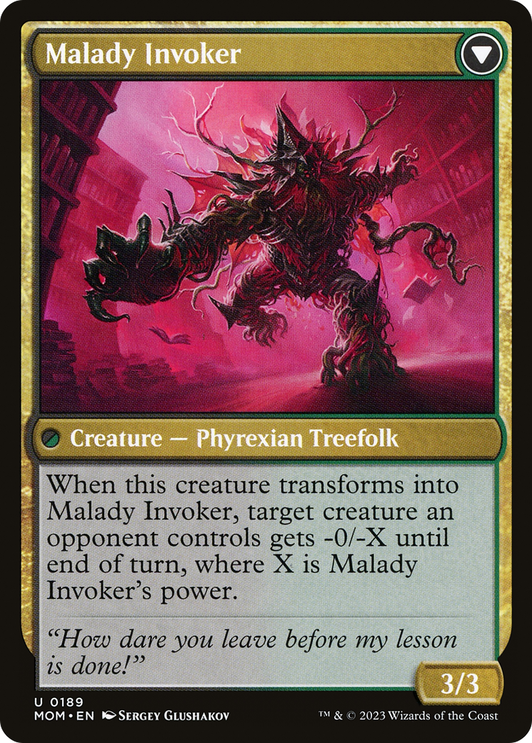 Herbology Instructor // Malady Invoker (MOM-189) [March of the Machine] MTG Single Wizards of the Coast
