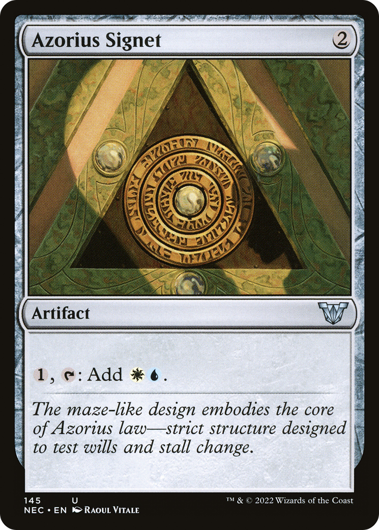 Azorius Signet (NEC-145) [Neon Dynasty Commander] MTG Single Wizards of the Coast