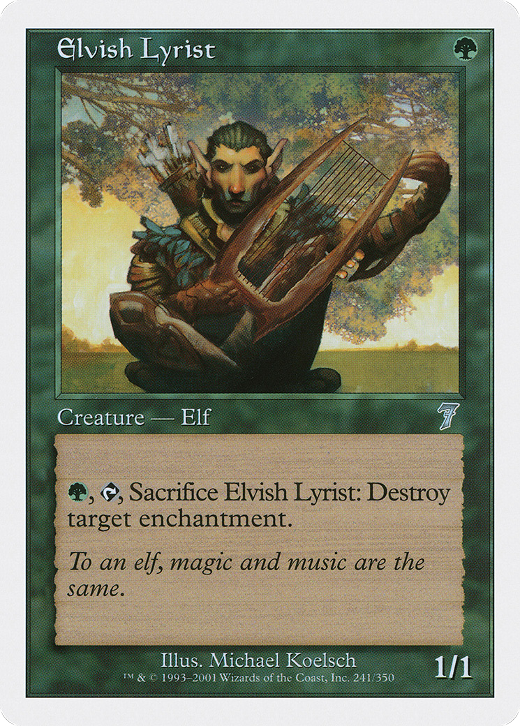 Elvish Lyrist (7ED-241) [7th Edition] MTG Single Wizards of the Coast