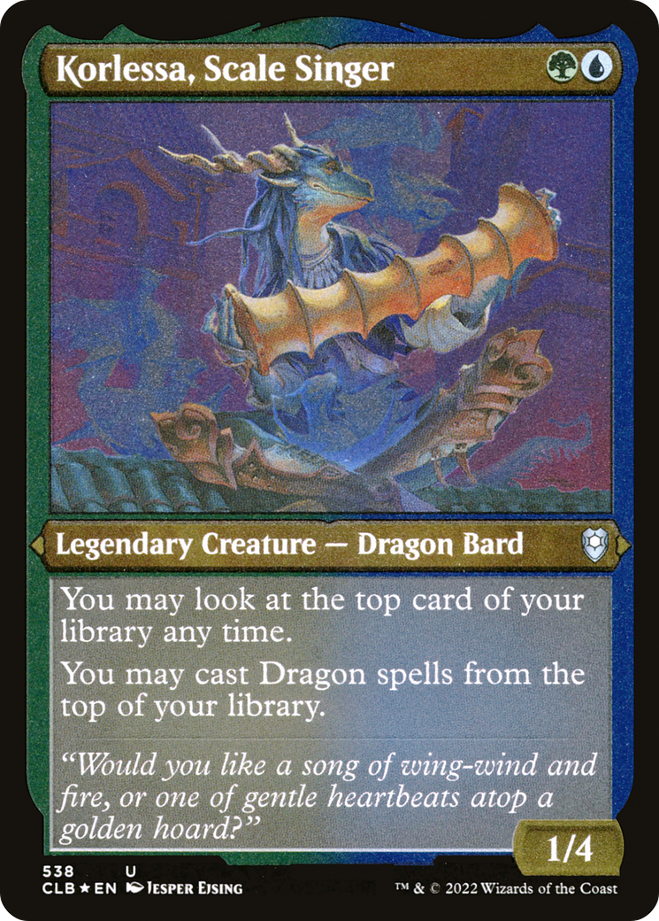 Korlessa, Scale Singer (CLB-538) [Commander Legends: Battle for Baldur's Gate] Etched Foil MTG Single Wizards of the Coast