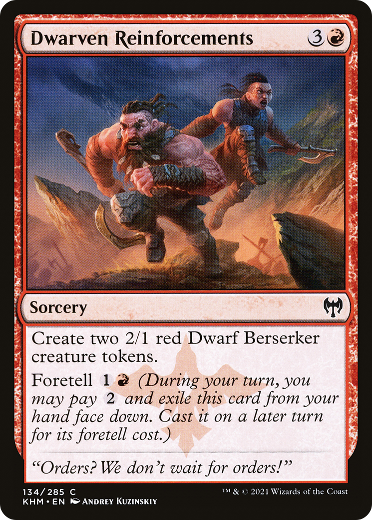 Dwarven Reinforcements (KHM-134) [Kaldheim] Foil MTG Single Wizards of the Coast