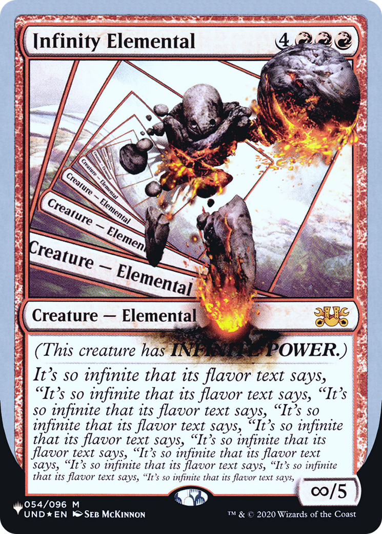 Infinity Elemental (LIST-054/096) [Mystery Booster] The List (Unfinity Foil Edition) Foil MTG Single Wizards of the Coast
