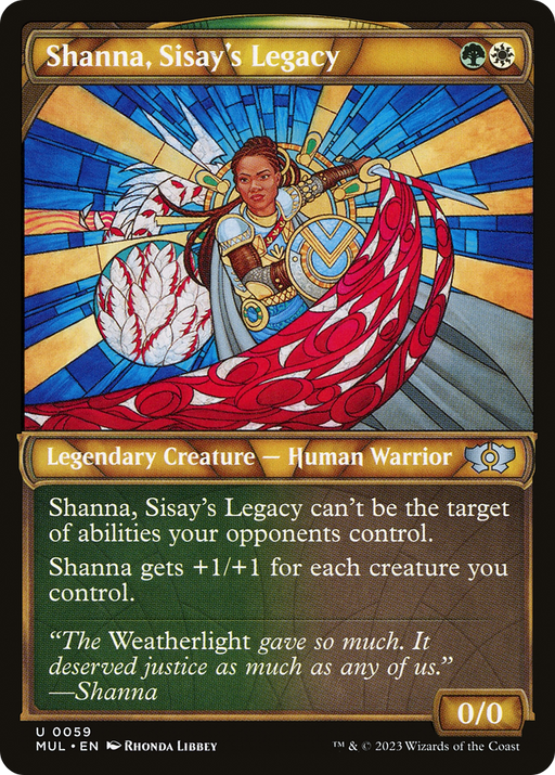 Shanna, Sisay's Legacy (MUL-059) [Multiverse Legends] (Showcase) Foil MTG Single Wizards of the Coast