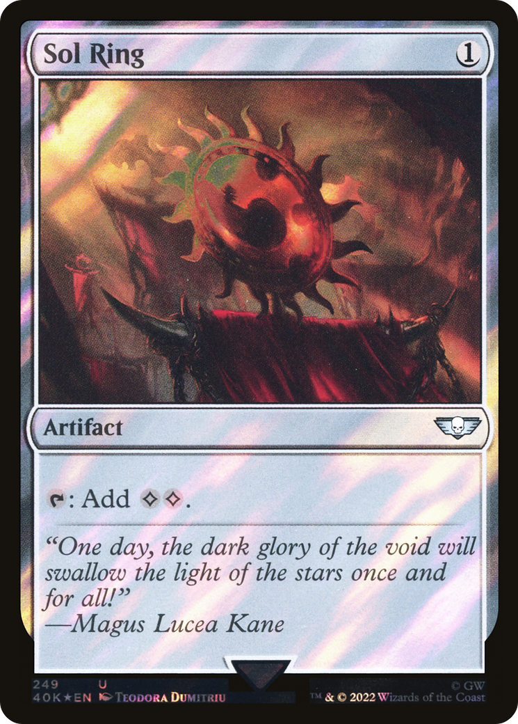 Sol Ring (40K-249★) [Warhammer 40,000 Commander] Foil MTG Single Wizards of the Coast