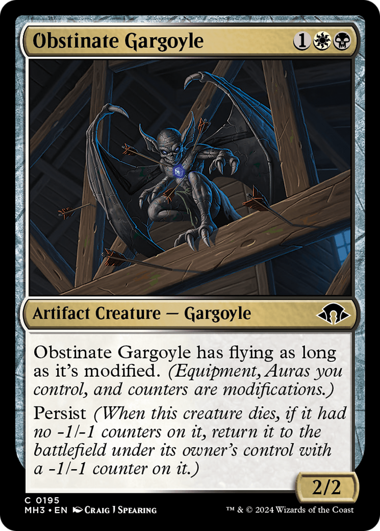 Obstinate Gargoyle (MH3-195) [Modern Horizons 3] MTG Single Modern Horizons 3