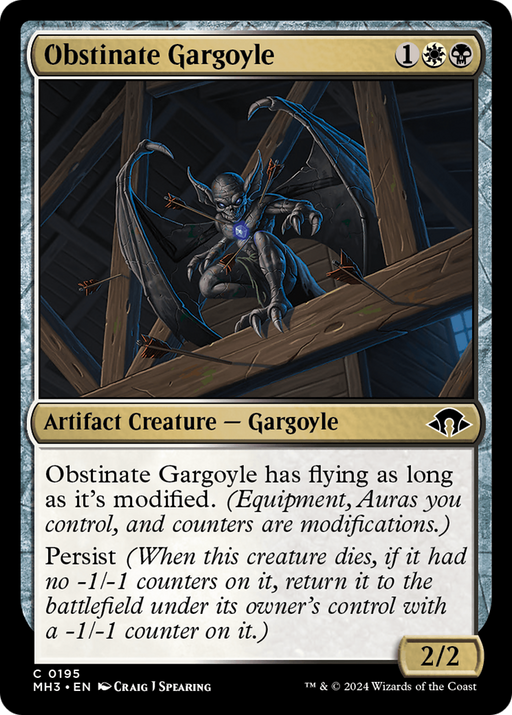 Obstinate Gargoyle (MH3-195) [Modern Horizons 3] MTG Single Modern Horizons 3