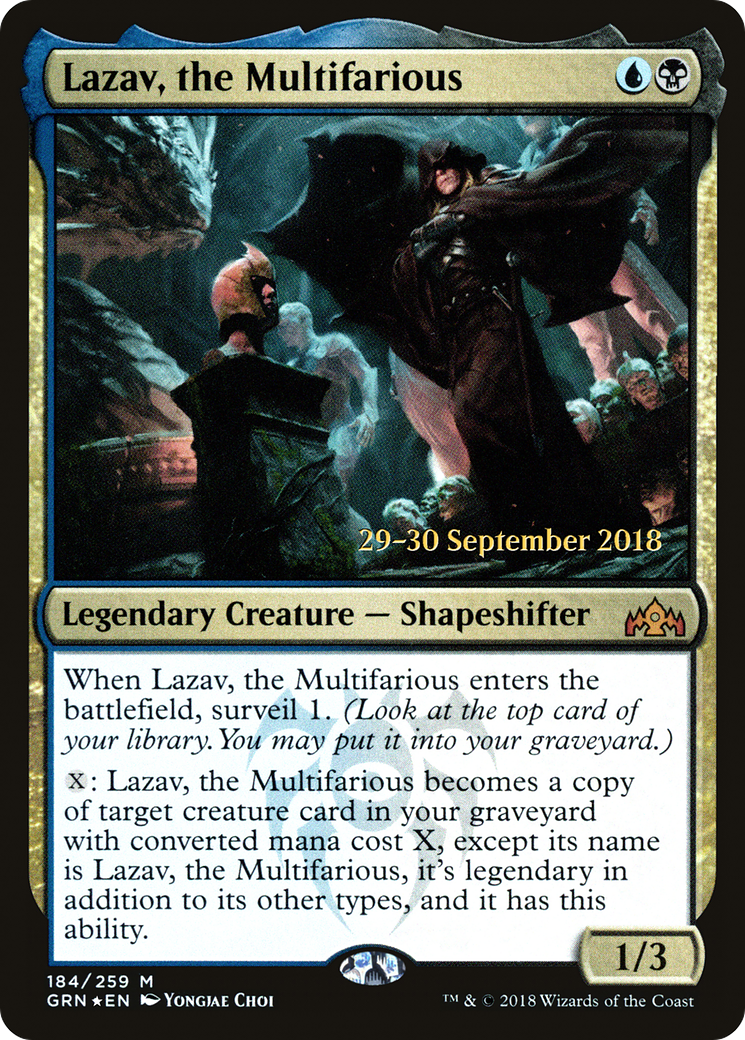 Lazav, the Multifarious (PRE-184) [Guilds of Ravnica Promos] Foil MTG Single Wizards of the Coast