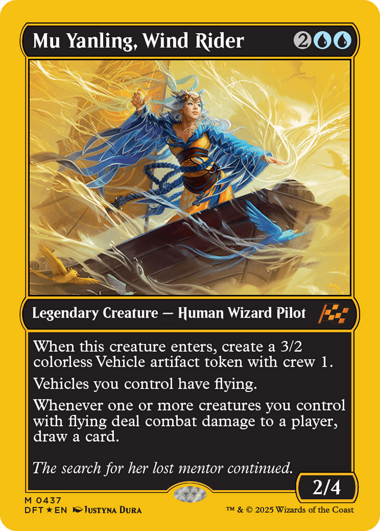 Mu Yanling, Wind Rider (First-Place Foil) (DFT-437) [Aetherdrift] Foil MTG Single Wizards of the Coast