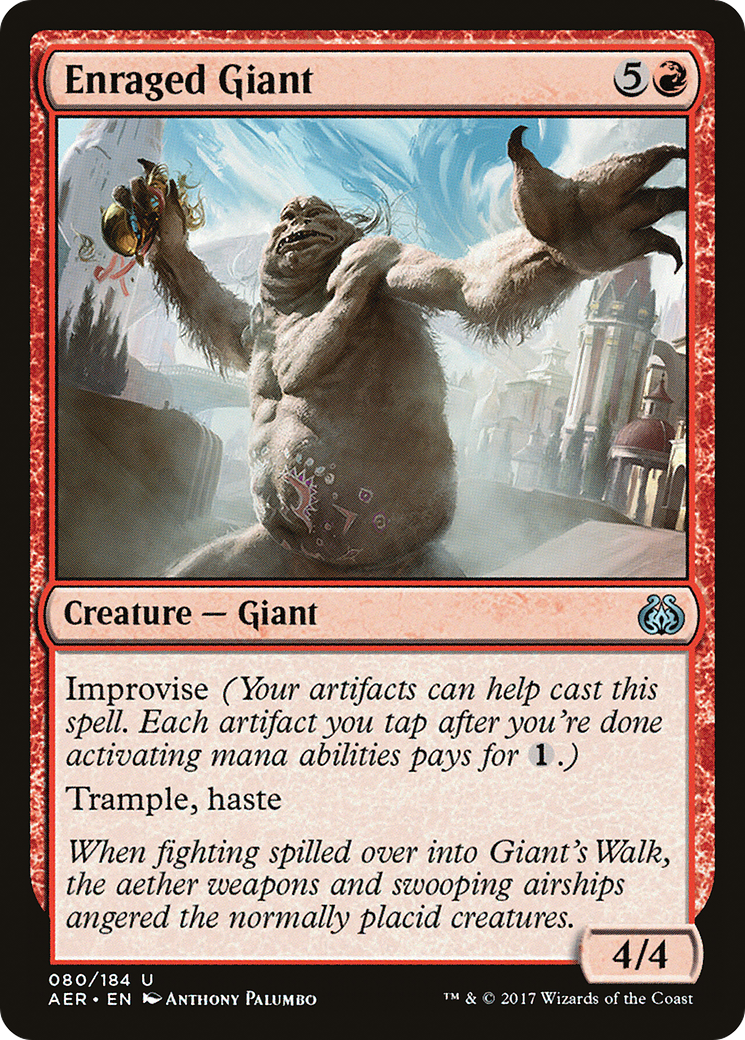 Enraged Giant (AER-080) [Aether Revolt] Foil MTG Single Wizards of the Coast