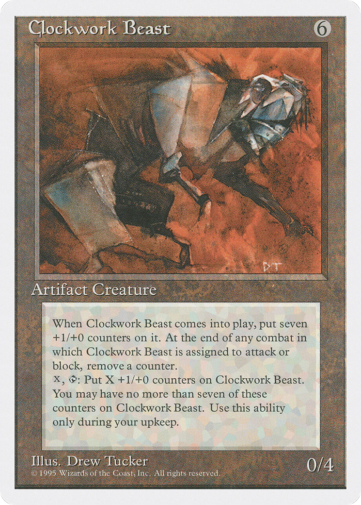 Clockwork Beast (4ED-307) [Fourth Edition] MTG Single Wizards of the Coast