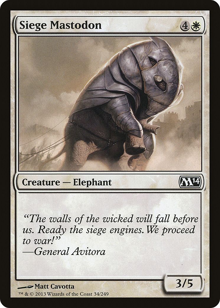 Siege Mastodon (M14-034) [Magic 2014] Foil MTG Single Wizards of the Coast