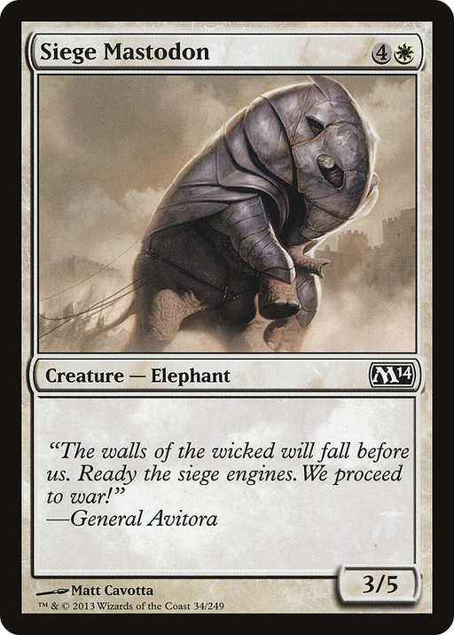 Siege Mastodon (M14-034) [Magic 2014] Foil MTG Single Wizards of the Coast