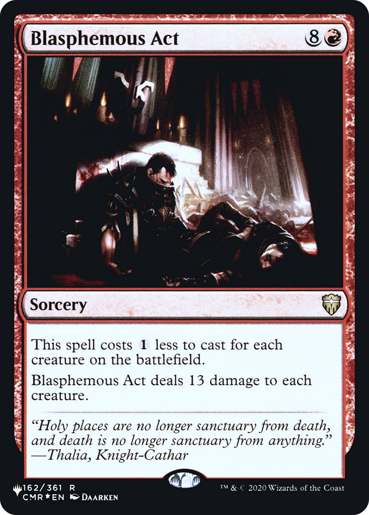 Blasphemous Act (LIST-162) [Mystery Booster] The List Foil MTG Single Wizards of the Coast
