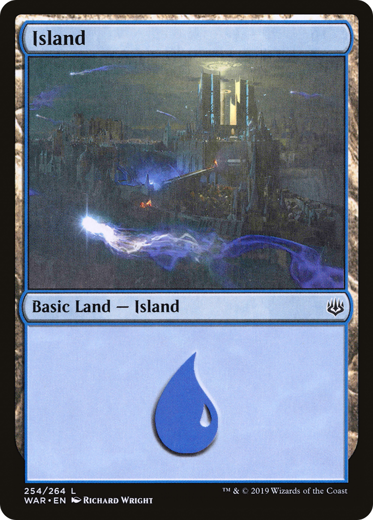 Island (WAR-254) [War of the Spark] Foil MTG Single Wizards of the Coast