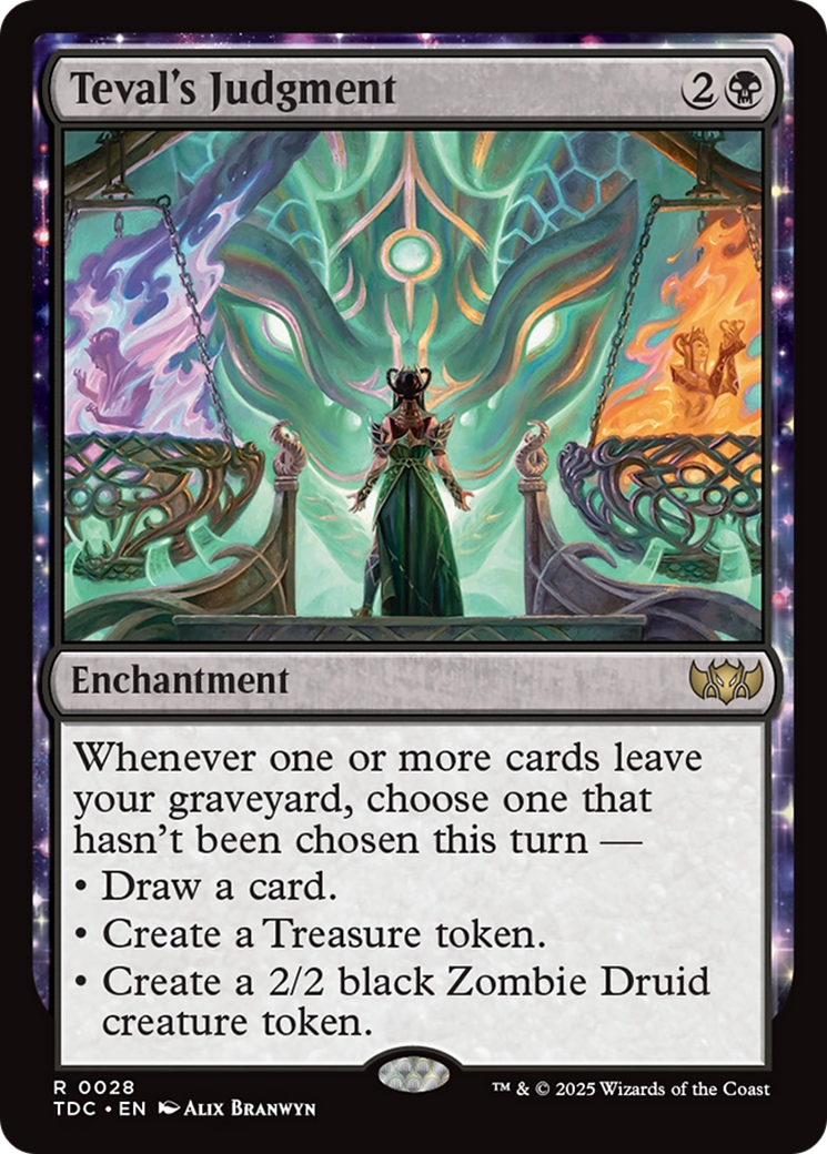 Teval's Judgment (TDC-028) [Commander: Tarkir: Dragonstorm]: MTG Single Wizards of the Coast