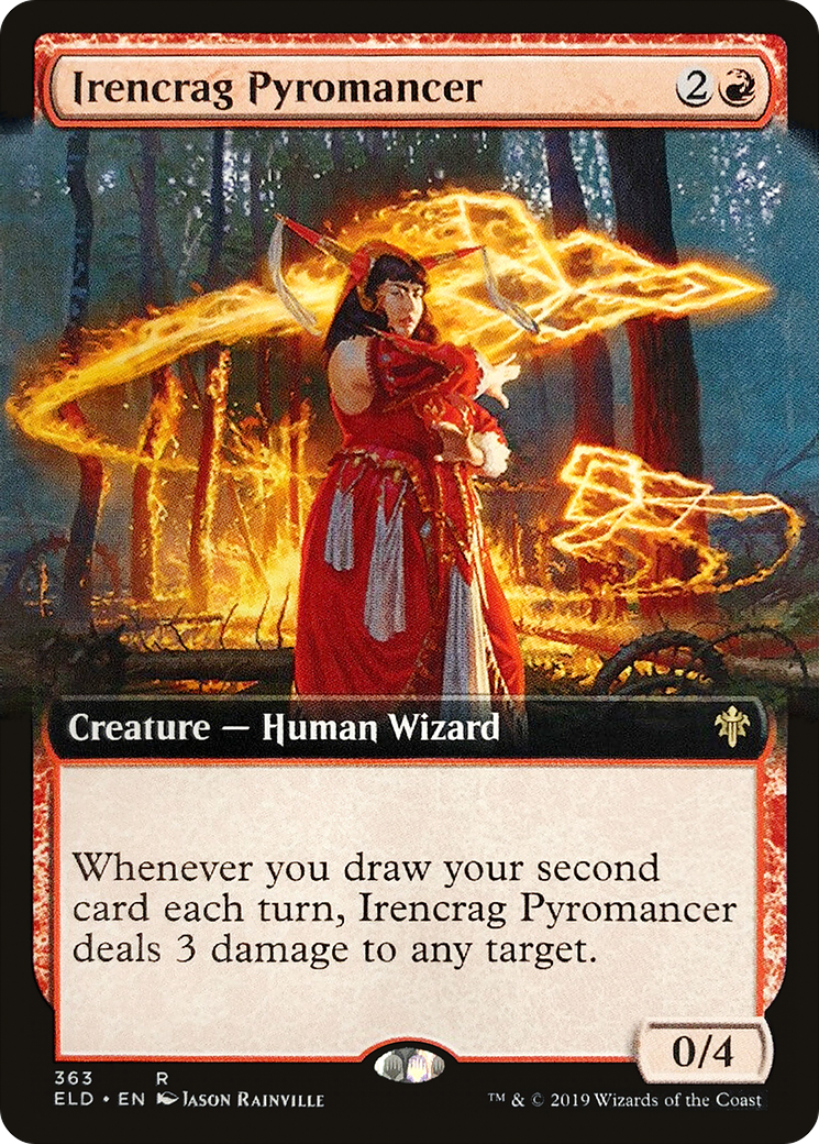 Irencrag Pyromancer (ELD-363) [Throne of Eldraine] (Extended Art) Foil MTG Single Wizards of the Coast