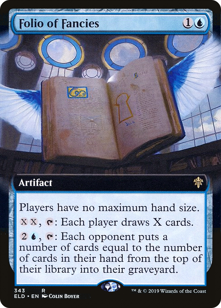 Folio of Fancies (ELD-343) [Throne of Eldraine] (Extended Art) Foil MTG Single Wizards of the Coast