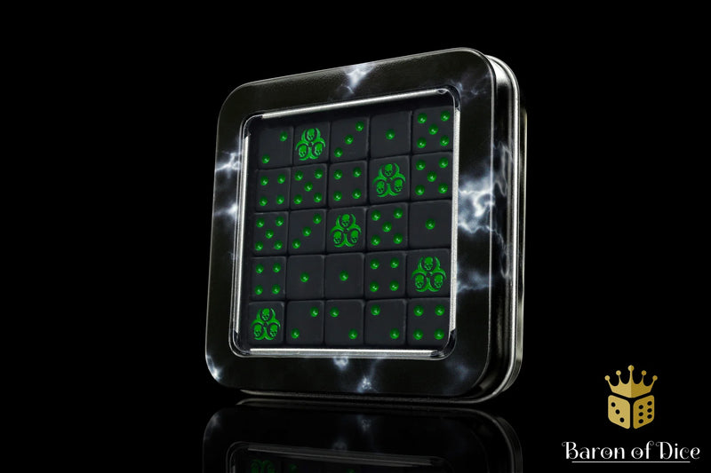 Baron of Dice: "Black Plague" 25x12mm Square Corner Dice Dice & Gaming Accessories Baron of Dice