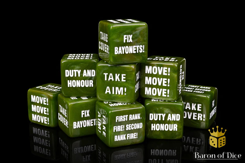 Baron of Dice: "Order Dice" 10x16mm Square Corner Dice Dice & Gaming Accessories Baron of Dice