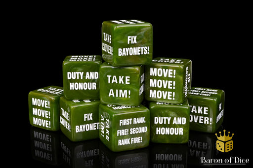 Baron of Dice: "Order Dice" 10x16mm Square Corner Dice Dice & Gaming Accessories Baron of Dice