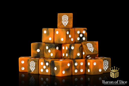 Baron of Dice: "Hearth Fire" 25x16mm Square Corner Dice Dice & Gaming Accessories Baron of Dice