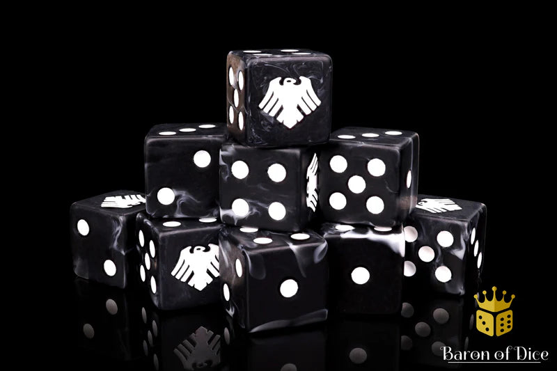Baron of Dice: "Raven" 25x16mm Square Corner Dice Dice & Gaming Accessories Baron of Dice