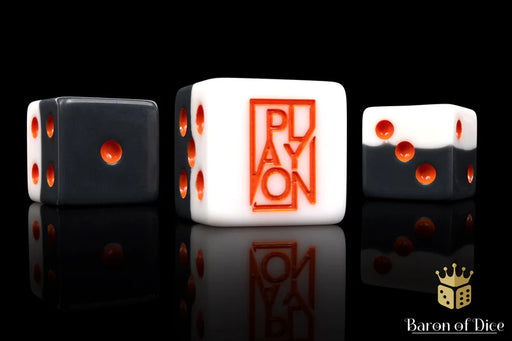 Baron of Dice: "Play On - Grey Layered" 25x16mm Square Corner Dice Dice & Gaming Accessories Baron of Dice